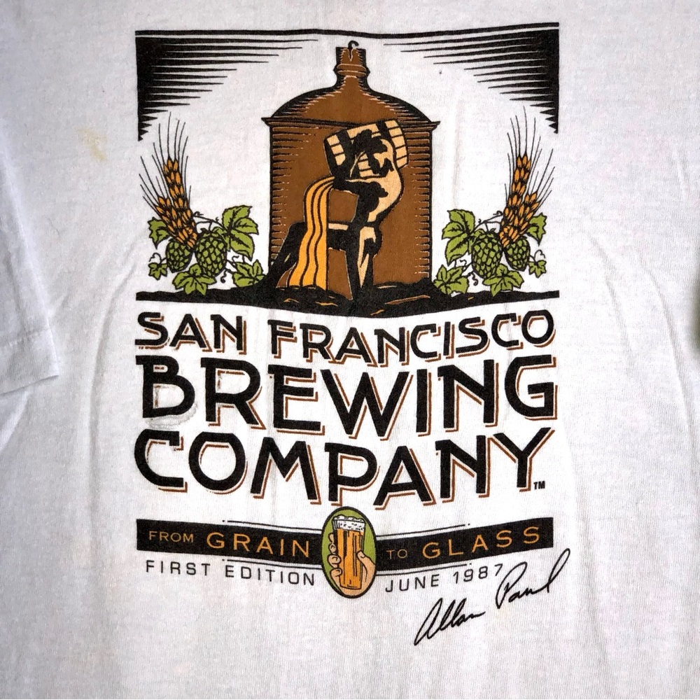 True Vintage y2k San Francisco Brewing Company Short Sleeve T-Shirt, Size XL